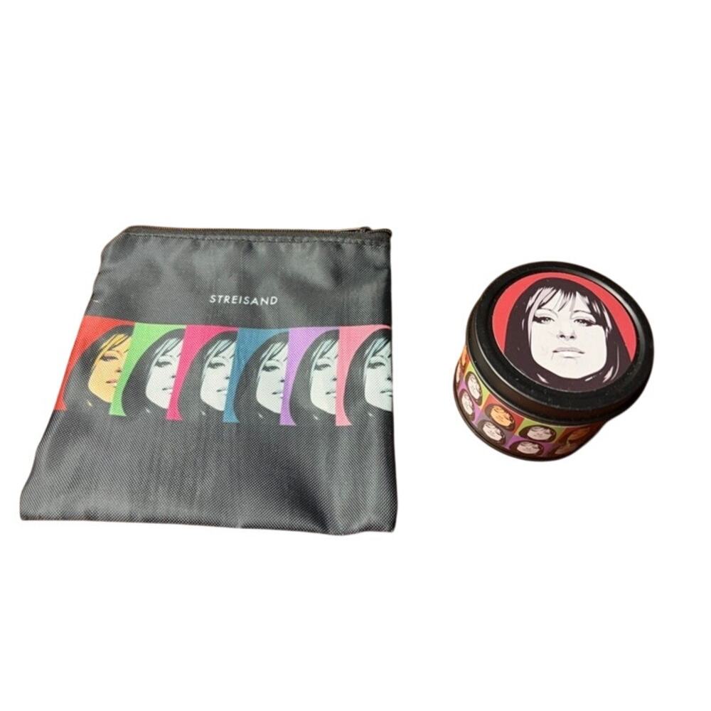 Barbra Streisand Candle & Zipper Pouch Set Pop Art Portrait Music Memorabilia